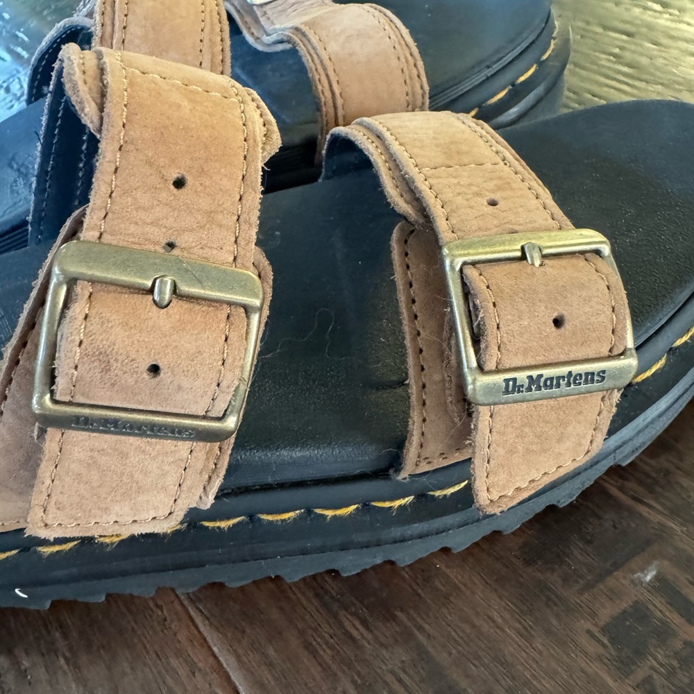 Doc Martens Tan and Black Sandals - Picture 5 of 6
